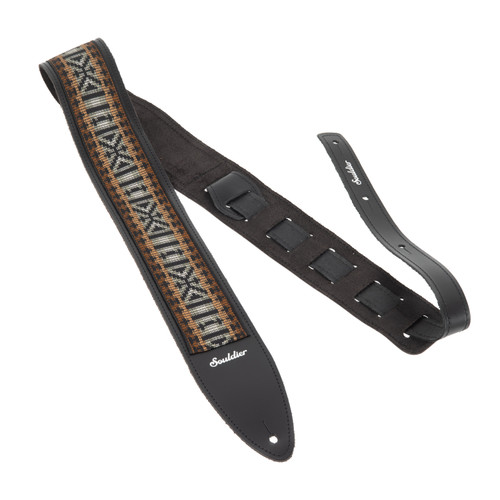 Souldier Torpedo 2.5" Guitar Strap - "Zapata" Black and Tan
