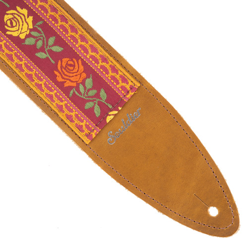 Souldier Torpedo 2.5" Guitar Strap - "Tuscan Rose" Orange and Yellow