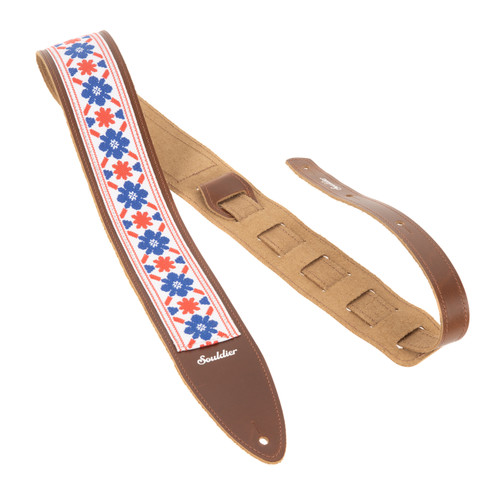 Souldier Torpedo 2.5" Guitar Strap - "Tulip" Cream Clapton Fool Pattern