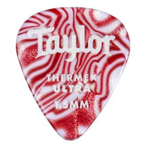 Taylor Premium Thermex Ultra Guitar Picks 1.5mm - Ruby Swirl, 6-Pack