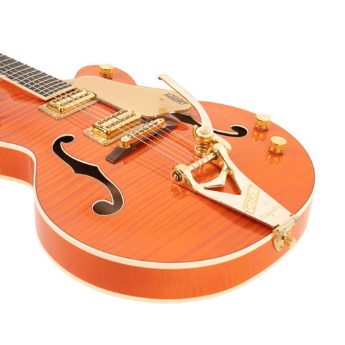 Used Gretsch G6120TM Tiger Maple Orange 2004