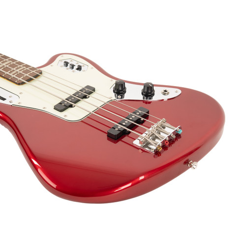 Used Fender Jaguar Bass MIJ Candy Apple Red 2012