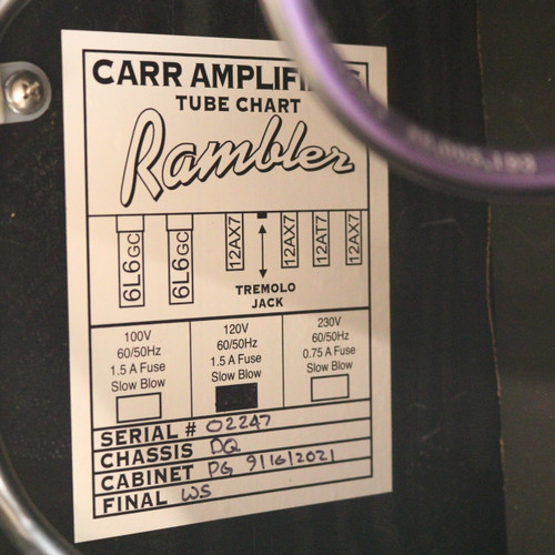 Used Carr Rambler 28W 1x12 Tube Combo Amp 2019