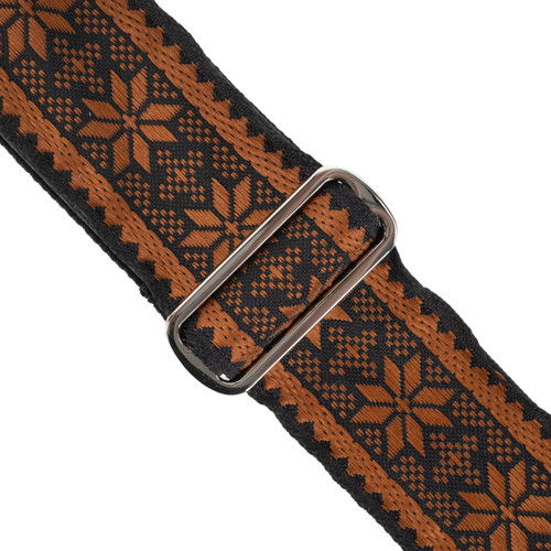 Souldier 2" Guitar Strap - "Poinsettia" Brown and Black