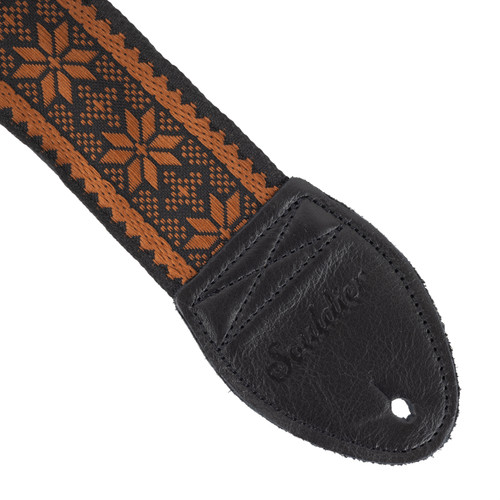 Souldier 2" Guitar Strap - "Poinsettia" Brown and Black