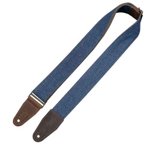 Levy's 2" Denim Guitar Strap with Suede Backing - Blue