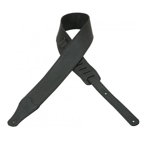 Levy's M26BL-BLK  Garment Leather Guitar Strap 2 1/2" Black