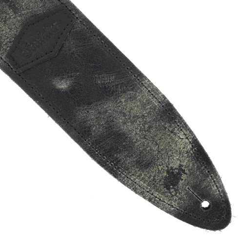 Souldier Torpedo 2.5" Distressed Leather Guitar Strap - Black