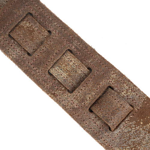 Souldier Torpedo 2.5" Distressed Leather Guitar Strap - Brown