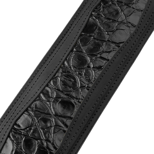 Levy's 3" Apex Leather Guitar Strap - Black