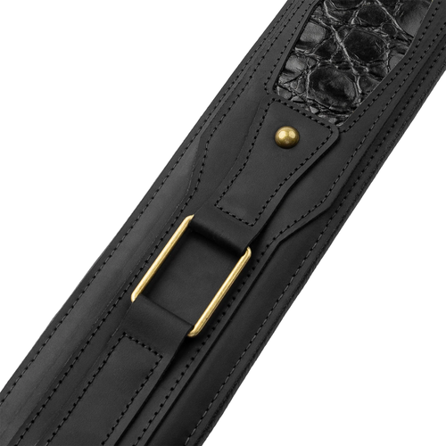 Levy's 3" Apex Leather Guitar Strap - Black
