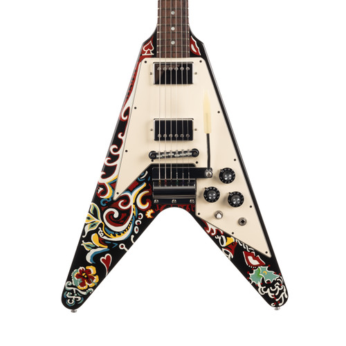 Used Gibson Custom Jimi Hendrix Psychedelic Flying V 2005