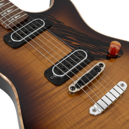 Powers Electric A-Type Select Flame Maple PF42 Hard Tail - Solana Sunrise