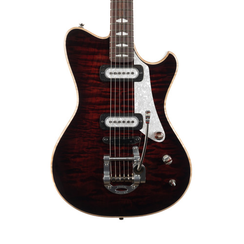 Powers Electric A-Type Select Quilted Maple PF42 CamTail - Cabernet Red