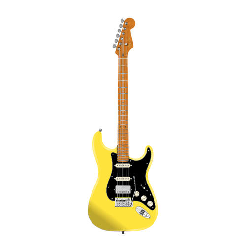 Fender Limited Edition American Ultra II Stratocaster HSS - Graffiti Yellow