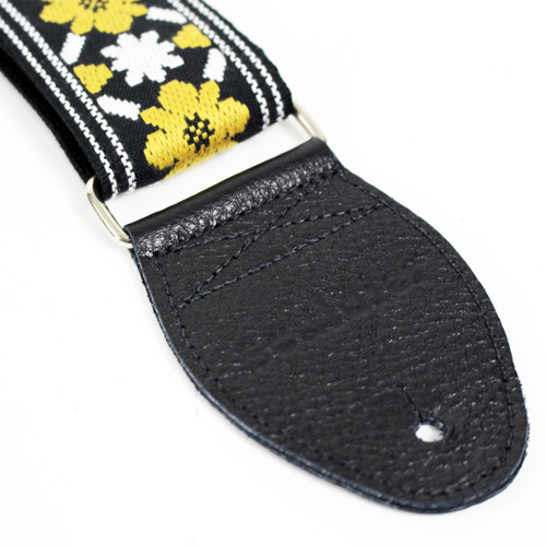 Souldier "Tulip" Black Yellow & White Pattern 2" Guitar Strap