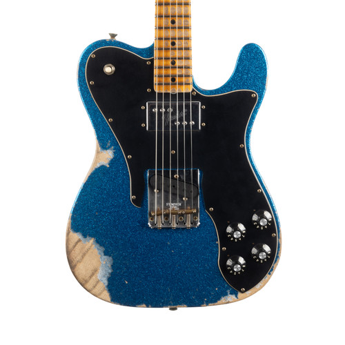 Fender Custom Shop 1970s Tele Custom Heavy Relic - Blue Sparkle