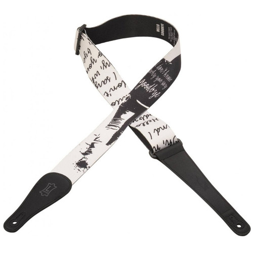Levy's MPL2-006 Polyester Guitar Strap 2" with Beatles "Hello Goodbye" Lyrics
