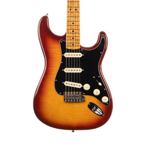 Used Fender Rarities Flame Ash Top Stratocaster Plasma Red Burst 2019