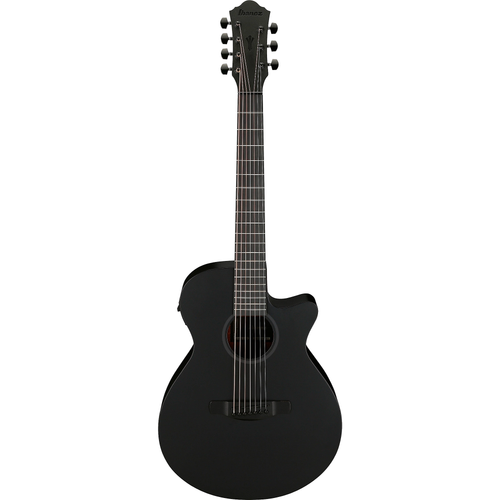 Used Ibanez AEG721 7 String Acoustic-Electric - Black Out
