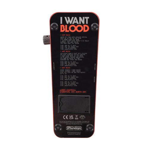Used Dunlop Jerry Cantrell "I Want Blood" Cry Baby Wah Pedal