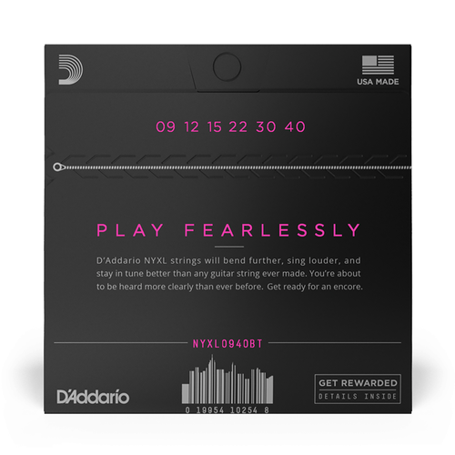 D'Addario NYXL0940BT Balanced Tension Nickel Electric Guitar Strings 9-40