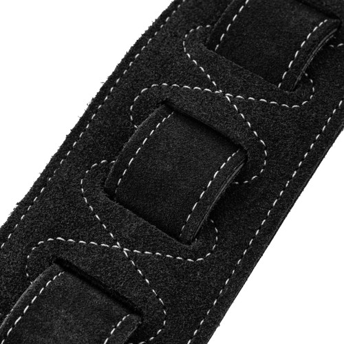 Levy's 2.5" Sunbird Series Leather Guitar Strap - Black Sun and Moon