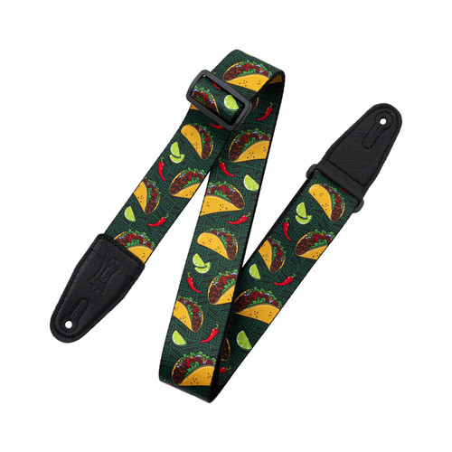 Levy's Tasty Grooves Guitar Strap - Green Taco Time