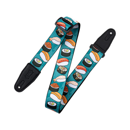 Levy's Tasty Grooves Guitar Strap - Teal Sushi Roll