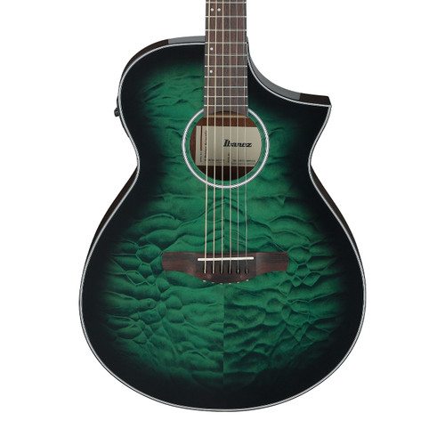 Ibanez AEWC16Q Acoustic Electric - Trans Emerald Burst