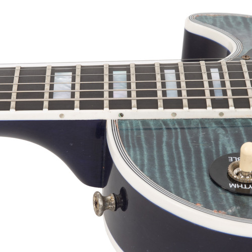 Gibson Custom Les Paul Custom Murphy Lab Heavy Aged AAAA Flame Top - Nordic Blue