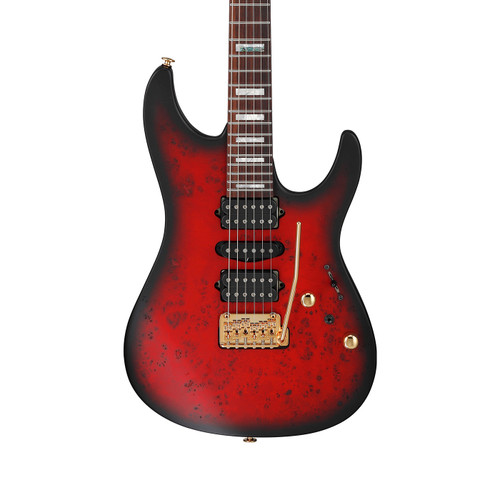Ibanez KIKO300RRT Kiko Loureiro Signature - Ruby Red Sunburst Flat