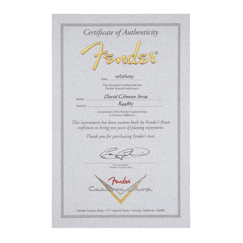 Used Fender Custom Shop David Gilmour Stratocaster NOS Black 2008