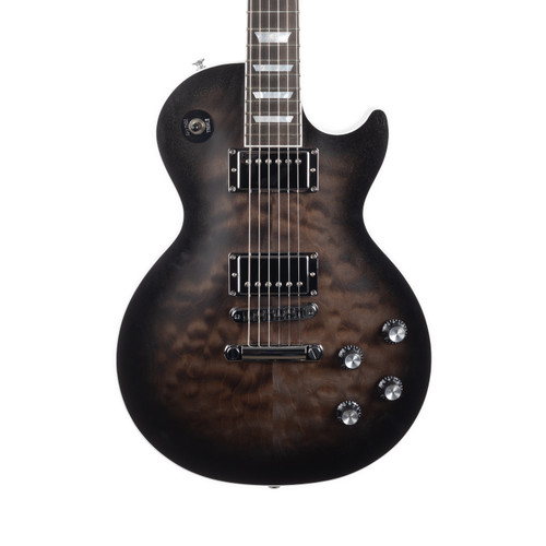 Gibson Mark Morton Les Paul Modern Quilt Top - Translucent Ebony Burst Satin