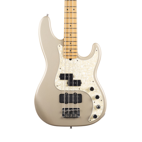 Used Fender American Deluxe Precision Bass Shoreline Gold 1997