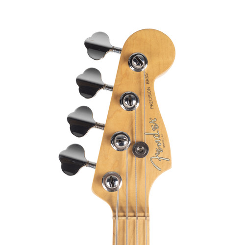 Used Fender American Deluxe Precision Bass Shoreline Gold 1997