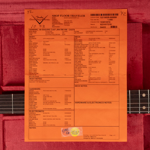 Used Fender Custom Shop 1960 Esquire Custom Journeyman Chocolate Sunburst 2025