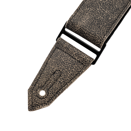 Levy's 2" Rebel Series Distressed Garment Leather Eyelet Strap - Black