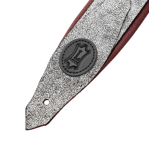 Levy's 2.5" Rebel Series Silver Studded Strap Garment Leather - Cracked White