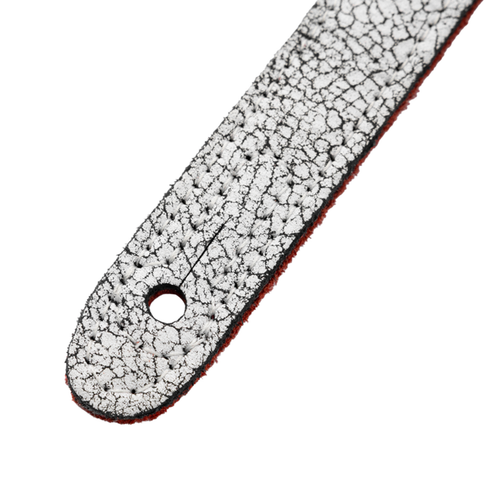 Levy's 2.5" Rebel Series Silver Studded Strap Garment Leather - Cracked White