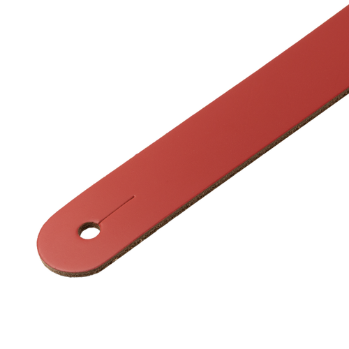 Levy's 3" Amped Series Top Grain Leather Guitar Strap - Red and White