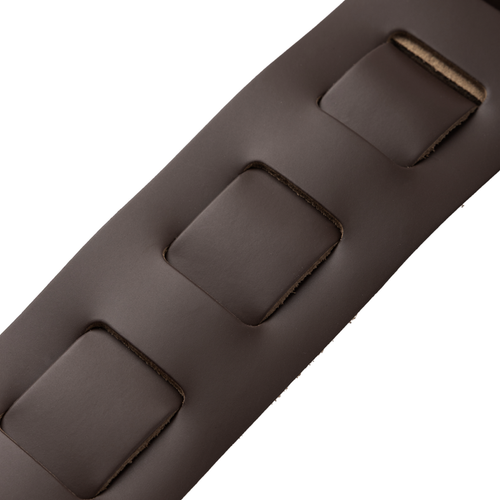 Levy's 3" Amped Series Top Grain Leather Guitar Strap XL Length - Dark Brown