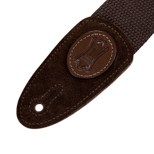 Levy's Cotton Guitar Strap XL 2" Signature Series Suede Ends Brown