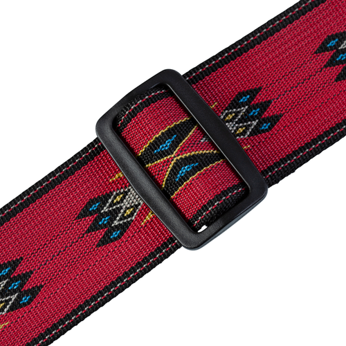 Levy's Jacquard Weave Guitar Strap 2" Signature Series Navajo Pattern Red
