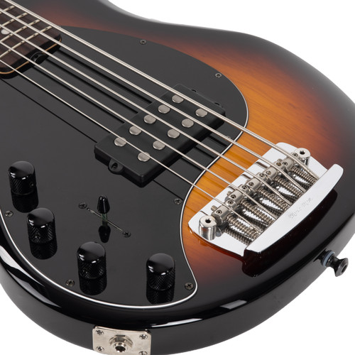 Used Ernie Ball Music Man Sting Ray 5-String Bass Left-Handed Vintage Sunburst 2012