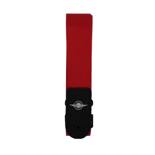 Levy's M8POLY-RED-CCM Polypropylene Guitar Strap with Cream City Music logo 2" Red