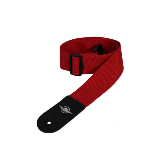 Levy's M8POLY-RED-CCM Polypropylene Guitar Strap with Cream City Music logo 2" Red