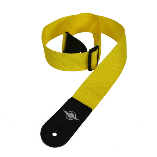 Levy's M8POLY-YEL-CCM  Polypropylene Guitar Strap with Cream City Music logo 2" Yellow