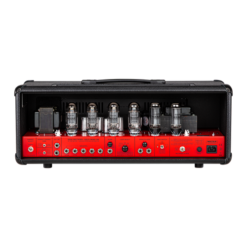 Mesa Boogie Limited Edition '90s Dual Rectifier 100W Tube Amp Head - Black Snake Vinyl & Rosso Scuderia