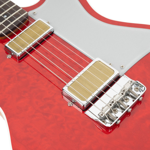 Used Harmony Jupiter Factory Special Thinline Quilted Maple - Transparent Red